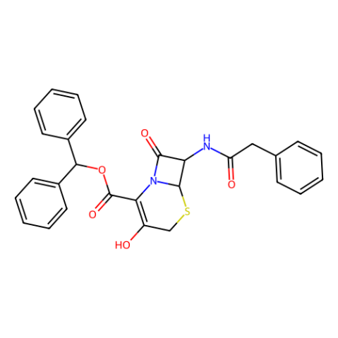 aladdin 阿拉丁 P334763 7-苯基乙酰胺-3-羟基-3-头孢烯-4-羧酸二苯甲酯 54639-48-4 98%