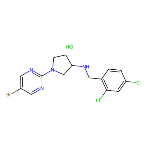 aladdin 阿拉丁 L286650 (3S)-N-(2,4-二氯苄基)-1-(5-溴嘧啶-2-基)吡咯烷基-3-胺盐酸盐 885104-09-6 98%