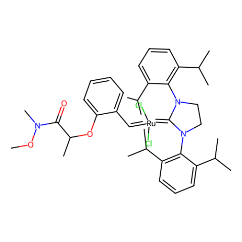 aladdin 阿拉丁 B282730 [1,3-双（2,6-二-异丙基苯基）咪唑啉-2-基] {2-[[1-（甲氧基（甲基）氨基）-1-氧丙烷-2-基]氧基]亚苄基}二氯化钌（II） 1448663-06-6 97%dichloride GreenCat