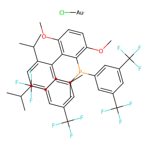 aladdin 阿拉丁 C468695 氯(2-{双[3,5-双(三氟甲基)苯基]膦基}-3,6-二甲氧基-2',4',6'-三异丙基-1,1'-联苯)金(I) 1334547-76-0 97%