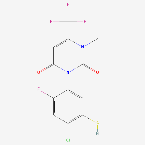 aladdin 阿拉丁 C578709 3-(4-氯-2-氟-5-巯基苯基)-1-甲基-6-(三氟甲基)嘧啶-2,4(1H,3H)-二酮 353292-92-9 98%