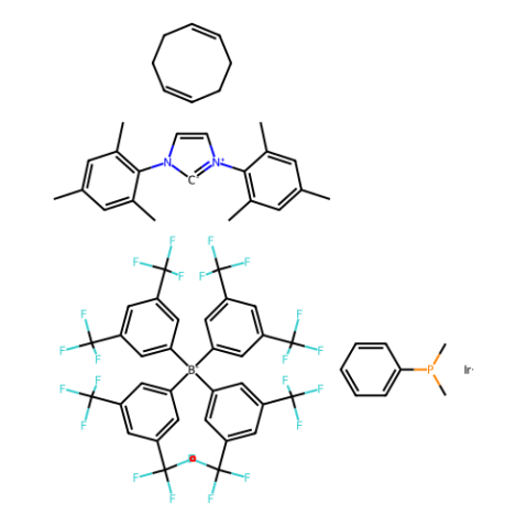 aladdin 阿拉丁 D283129 二甲基苯基膦（1,5-环辛二烯）[1,3-双（2,4,6-三甲基苯基）咪唑-2-亚基]铱（I）四（3,5-双（三氟甲基）苯硼酸） 1884137-92-1 ≥98%