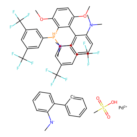 aladdin 阿拉丁 M282869 甲烷磺酰基（2-双（3,5-二（三氟甲基）苯基膦基）-3,6-二甲氧基-2''，6''-双（二甲基氨基）-1,1''-联苯）（2''-甲基氨基-1,1''-联苯-2-基）钯（II）[Paladacycle Gen.4] 1810068-35-9 ≥98%