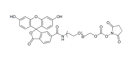 aladdin 阿拉丁 F163695 荧光素 PEG N-羟基琥珀酰亚胺, FITC-PEG-NHS MW 10000 Da