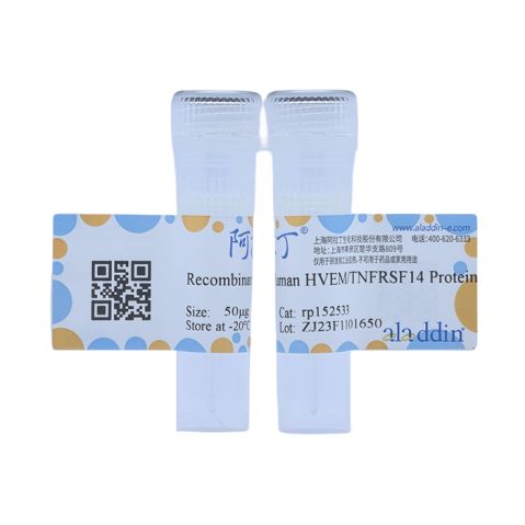 aladdin 阿拉丁 rp152533 Recombinant Human HVEM/TNFRSF14 Protein Animal Free, >95% (SDS-PAGE&HPLC), Active, Pichia Pastoris, C-Fc tag, 39-202 aa