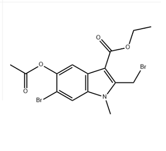 5-乙酰氧基-6-溴-2-溴甲基-1-甲基吲哚-3-甲酸乙酯