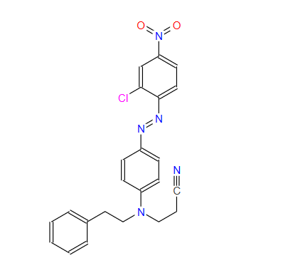19649-68-4；3-[[4-[(2-氯-4-硝苯基)偶氮]苯基](2-苯基乙基)氨基]丙腈；3-[p-[(2-chloro-4-nitrophenyl)azo]-N-phenethylanilino]propiononitrile