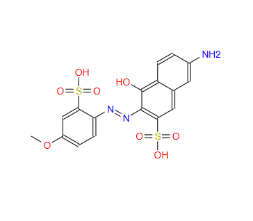 16452-06-5；7-amino-4-hydroxy-3-[(4-methoxy-2-sulphophenyl)azo]naphthalene-2-sulphonic acid