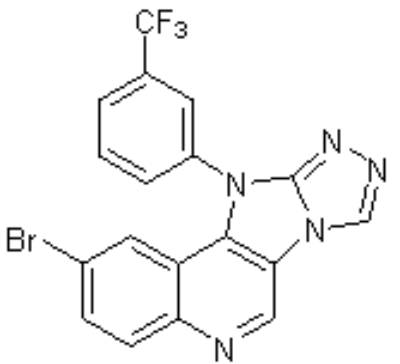 2-溴-11-（3-三氟甲基苯基）-11H-[1,2,4]三唑[3，，4，：2,3]咪唑[4,5-c]喹啉