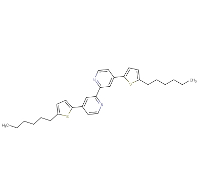 4,4'-双(5-正己基-2-噻吩基)-2,2'-联吡啶 1047684-56-9 2,2'-Bipyridine, 4,4'-bis(5-hexyl-2-thienyl)-