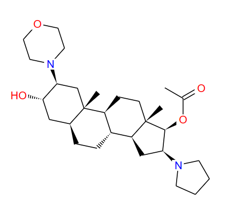 119302-24-8;(2b,3a,5a,16b,17b)-17-乙酰氧基-3-羟基-2-(4-吗啉基)-16-(1-吡咯烷基)雄甾烷
