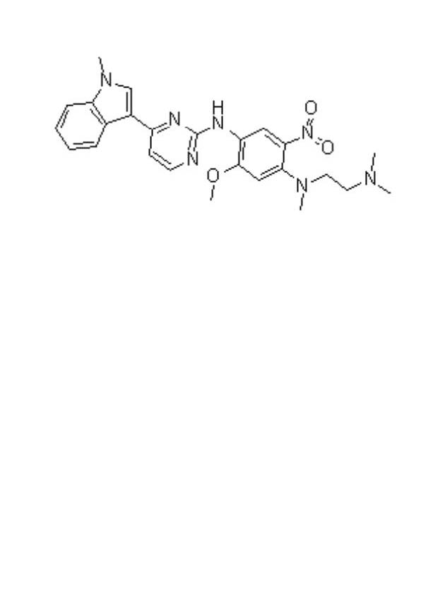 N-(2-二甲基氨基-乙基)-2-甲氧基-N-甲基-N-[4-(1-甲基-1H-吲哚-3-基)-嘧啶-2-基]-5-硝基-苯-1,4-二胺
