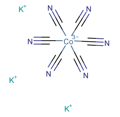 六氰基钴(III)酸钾; 钴氰化钾；13963-58-1；Potassium hexacyanocobaltate(III); Potassiumcobalticyanine