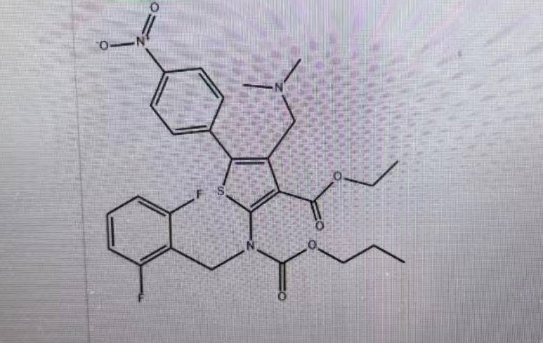 2-[(2,6-二氟苄基)正丙氧基羰基氨基]-4-((二甲基氨基)甲基)-5-(4-硝基苯基)噻吩-3-甲酸乙酯