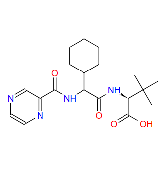 (2S)-2-环己基-N-(2-吡嗪基羰基)甘氨酰-3-甲基-L-缬氨酸；402958-96-7