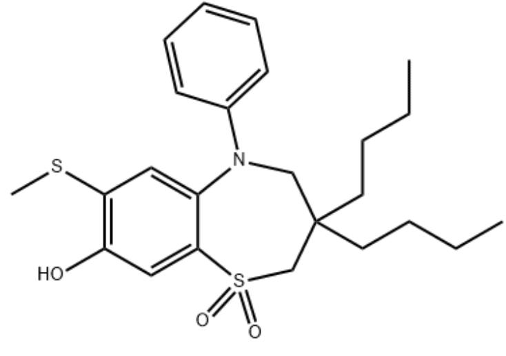 3,3-二丁基-8-羟基-7-(甲硫基)-5-苯基-2,3,4,5-四氢苯并[b][1,4]硫氮杂-1,1-二氧化物