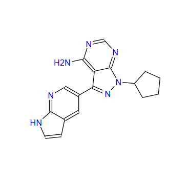 1092788-83-4;PP121;1-Cyclopentyl-3-(1H-pyrrolo[2,3-b]pyridin-5-yl)-1H-pyrazolo[3,4-d]pyrimidin-4-amine