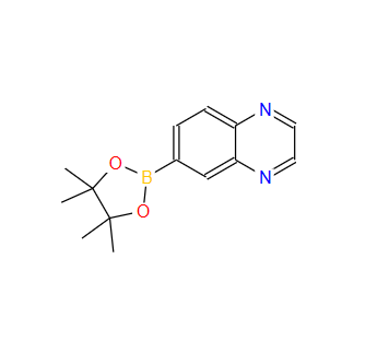 1167418-13-4；喹喔啉-6-硼酸频那醇酯；6-(4,4,5,5-Tetramethyl-1,3,2-dioxaborolan-2-yl)quinoxaline