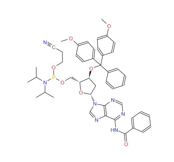 N-苯甲酰基-5'-O-[(二异丙基氨基)-(2-氰基乙氧基)氧磷基]-3'-O-(4,4'-二甲氧基三苯甲基)-2'-脱氧腺苷