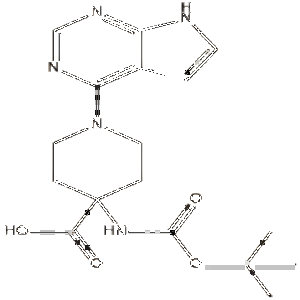 4-((叔丁氧基羰基)氨基)-1-(7H-吡咯并[2,3-d]嘧啶-4-基)哌啶-4-羧酸