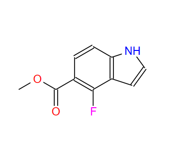 1252782-43-6?;4-氟-1H-吲哚-5-羧酸甲酯;1H-Indole-5-carboxylic acid, 4-fluoro-, Methyl ester