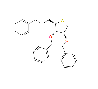 187590-77-8；(2R,3S,4S)-3,4-双(苄氧基)-2-((苄氧基)甲基)四氢噻吩；2,3,5-tri-O-benzyl-1,4-dideoxy-1,4-epithio-D-arabinitol