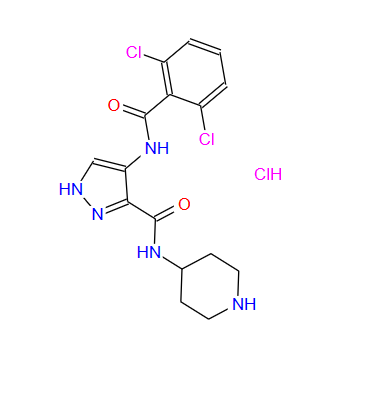 902135-91-5?;N-(4-哌啶基)-4-(2,6-二氯苄氨基)-1H-吡唑-3-羧胺盐酸盐;