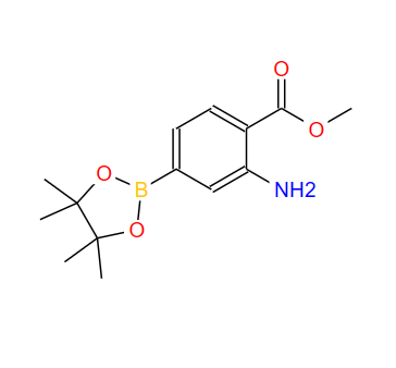 1198615-60-9;3-氨基-4-甲氧羰基苯硼酸频哪醇酯;Methyl 2-aMino-4-(4,4,5,5-tetraMethyl-1,3,2-dioxaborolan-2-yl)benzoate