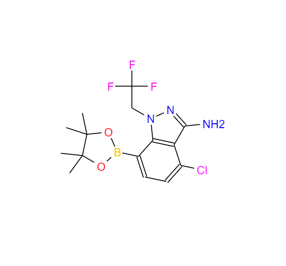 4-氯-7-(4,4,5,5-四甲基-1,3,2-二氧杂硼烷-2-基)-1-(2,2,2-三氟乙基)-1H-吲唑-3-胺