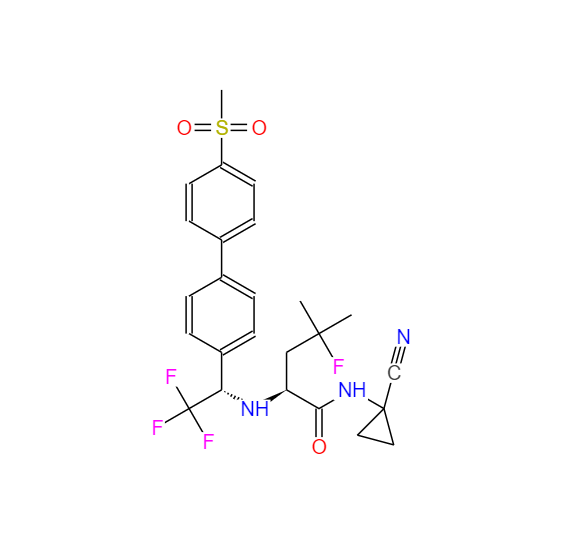 (2S)-N-(1-氰基环丙基)-4-氟-4-甲基-2-[[(1S)-2,2,2-三氟-1-[4'-(甲基磺酰基)[1,1'-联苯]-4-基]乙基]氨基]戊酰胺
