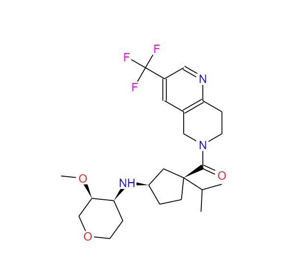 1,5-酐-2,3-双脱氧-3-[[(1R,3S)-3-[[7,8-二氢-3-(三氟甲基)-1,6-萘啶-6(5H)-基]羰基]-3-(1-甲基乙基)环己基]氨基]-4-O-甲基-D-赤式-戊糖醇