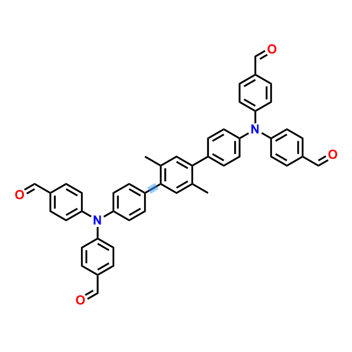 4,4',4'',4'''-((2',5'-二甲基-[1,1':4',1''-三联苯]-4,4''-二基)双(氮杂三基))四苯甲醛