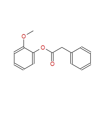 4112-89-4；苯乙酸-2-甲氧基苯酯