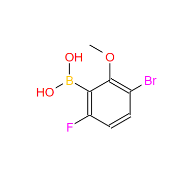 957120-30-8；3-溴-6-氟-2-甲氧基苯硼酸；3-Bromo-6-fluoro-2-methoxyphenylboronic acid