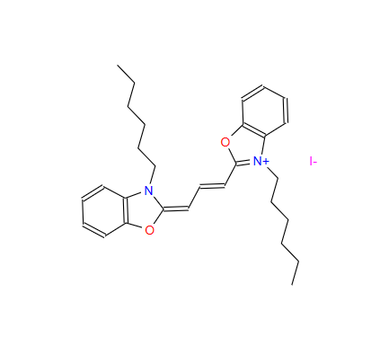 53213-82-4；碘代3,3'-二己氧基羰花青；3,3'-DIHEXYLOXACARBOCYANINE IODIDE