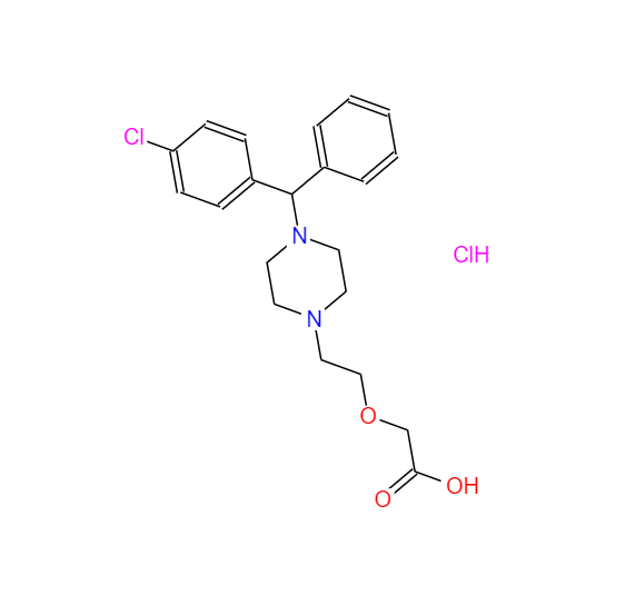 乙酸, 2-[2-[4-[(4-氯苯基)苯基甲基]-1-哌嗪基]乙氧基]-, 盐酸盐 (1:1)