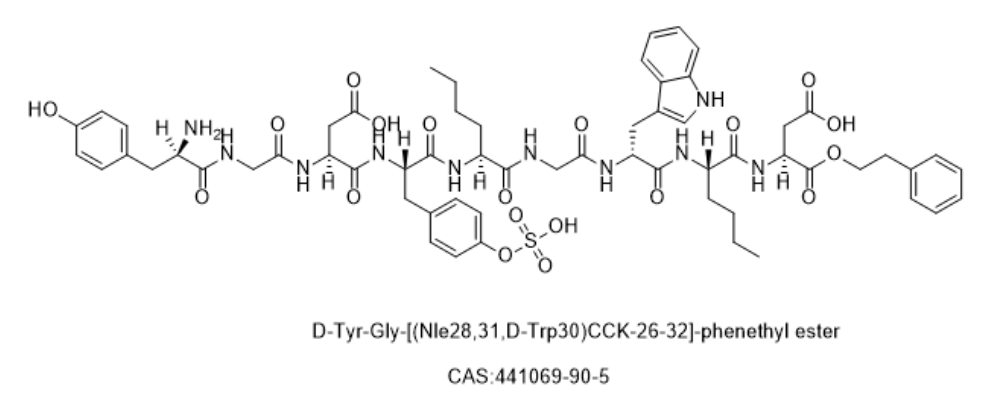 D-Tyr-Gly-[(Nle28,31,D-Trp30)CCK-26-32]-phenethyl ester
