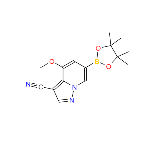 4-甲氧基-6-(4,4,5,5-四甲基-1,3,2-二氧硼杂环戊烷-2-基)吡唑并[1,5-A]吡啶-3-甲腈 2305070-02-2