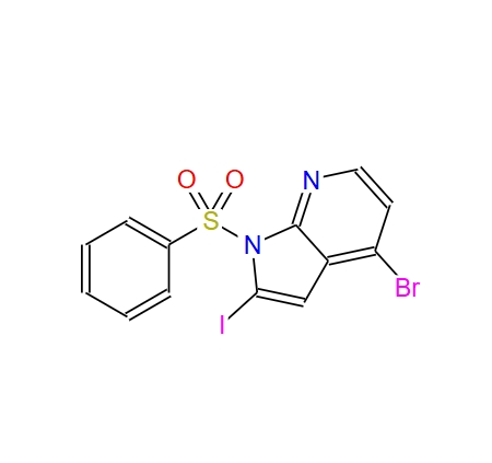 4-溴-2-碘-1-(苯磺酰基)-1H-吡咯并[2,3-B]吡啶 889939-26-8