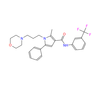 883031-03-6;2-Methyl-1-[3-(4-morpholinyl)propyl]-5-phenyl-N-[3-(trifluoromethyl)phenyl]-1H-pyrrole-3-carboxamide