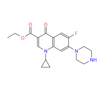 105404-65-7;1-环丙基-6-氟-4-氧代-7-哌嗪基-1,4-二氢-喹啉-3-羧酸乙酯;
