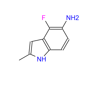 398487-76-8?；5-氨基-4-氟-2-甲基吲哚；1H-Indol-5-amine,4-fluoro-2-methyl-(9CI)