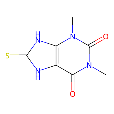 1,3-二甲基-8-硫代-3,7,8,9-四氢-1H-嘌呤-2,6-二酮 1784-70-9