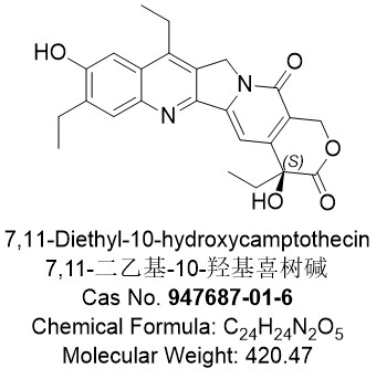 7,11-二乙基-10-羟基喜树碱；947687-01-6；7,11-Diethyl-10-hydroxycamptothecin