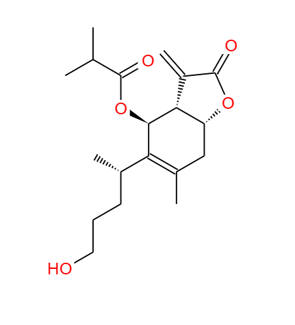 6α-异丁酰基-旋覆花内酯，1259933-02-2，6-O-Isobutyrylbritannilactone。