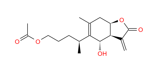 1-O-乙酰基大花旋覆花内酯，33627-41-7，1-O-Acetylbritannilactone。