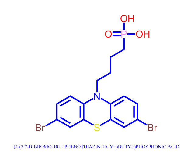 (4-(3,7-dibromo-10H- phenothiazin-10- yl)butyl)phosphonic acid