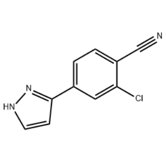 2-氯-4-(1H-吡唑-3-基)苯甲腈 1297537-37-1