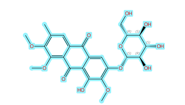 2-甲醚-橙黄决明素-6-O-葡萄糖苷，1622982-62-0，6-O-b-D-Glucopyranosyloxy-8-hydroxy-1,2,7-trimethoxy- 3-methylanthraquinone。