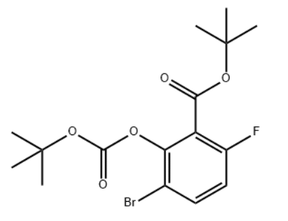 Benzoic acid, 3-bromo-2-[[(1,1-dimethylethoxy)carbonyl]oxy]-6-fluoro-, 1,1-dimethylethyl ester